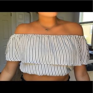 Off the shoulder crop top